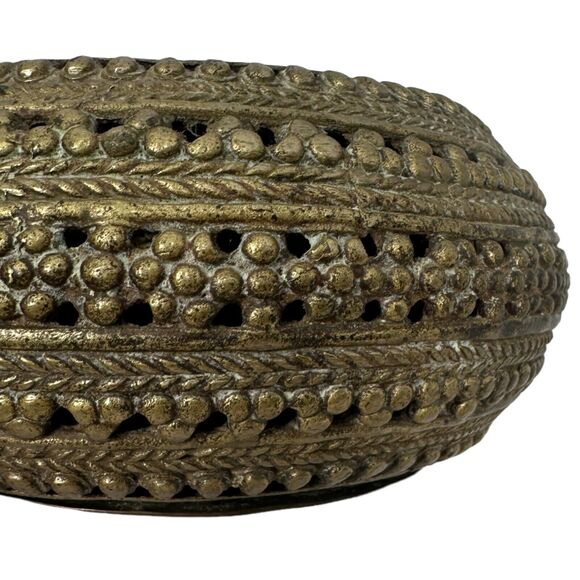 Antique 1900s North African Traditional Metal Crafted Bowl Tray Dish Hand Made - Picture 9 of 11